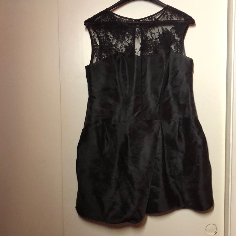 Black lace dress by Vera Wang